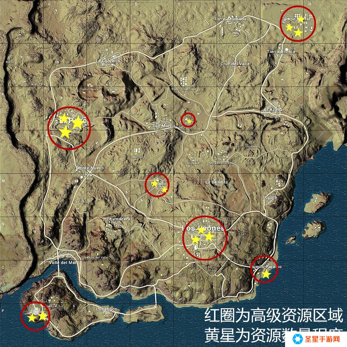 绝地求生沙漠地图98k在哪多