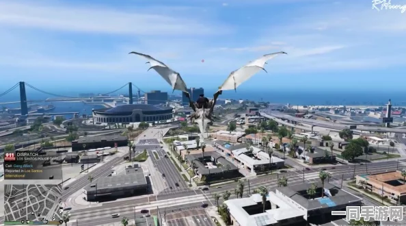 GTA5，小鸟翱翔伴疾驰车辆，共同演绎空中地面双重完美交响乐章