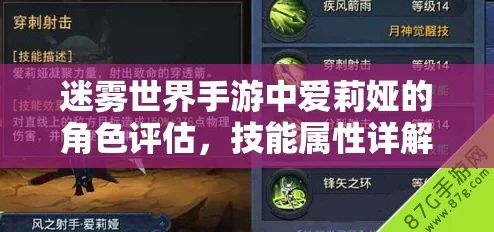 迷雾世界手游，阿曼角色深度剖析与实战技能属性全评价