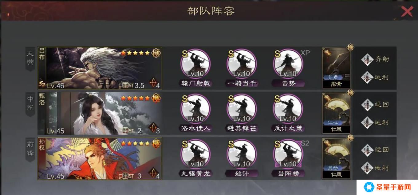 率土之滨吕布弓诸葛甄洛怎么搭配